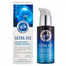 Сыворотка Enough для лица КОЛАГЕН Ultra X10 Collagen Pro Marine up Ampoule, 30мл Сыворотка Enough для лица КОЛАГЕН Ultra X10 Collagen Pro Marine up Ampoule, 30мл