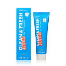 Зубная паста гелевая с кальцием и натуральной морской солью Consly Clean & Fresh Calcium and Natural Sea Salt Gel Toothpaste,105 гр 