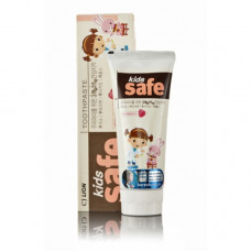 Зубная паста детская со вкусом клубники LION KIDS SAFE, 90g 